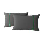 stoa paris Plain Pillows Cover (Pack of 2, 68 cm*45 cm, Grey)