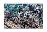 Tamatina Multicolor Jackson Pollock Art Lucifer Modern Abstract Dripped Canvas Painting - 24X16 Inch