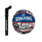 Spalding Graffiti Symbols Rubber Basketball Ball NBA Outdoor Ball For Men Size 7