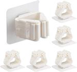 Delzon Multicolor Plastic Self Adhesive Mop Broom Holder Wall Mount