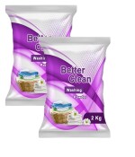 Sticky Detergent Powder | 2 kg Pack | Laundry Detergent For Bright and Dazzling White Clothes | Machine & Bucket Wash (Purple) (PO-2)