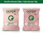 Goshudh Kala Namak 1Kg & Sendha Namak 250gm Combo Pack 1250g
