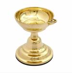 DMI's One Faced Gold Brass Panati with Stand 30ml Oil Capacity