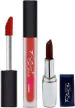 OUR BEAUTY Maroon Lipstick Long Lasting Creamy Matte Lipstick And Liquid Matte Lipstick 11, 4 G