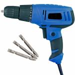 MLD electric screwdriver machine corded 230v drill screw gun with reverse forward torque adjustable system heavy 10mm keyless chuck & magnetic PH2 plus minus bit-XP-SD18H [color_multi/material_Plastic]