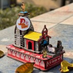 DARIDRA BHANJAN - Kedarnath Temple 3D Model Statue Kedarnath Mandir Model for car dashboard, Office, Decorative Wooden Kedarnath Statue Showpiece in Multi Color. (LxBxH=9x5x8) cm