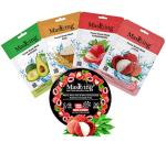 MasKing Beauty Facial Sheet Mask with Real extract of Avocado, Rice, Strawberry & Litchi Ideal for Women & Men (Combo Pack of 4) | Diva Litchi Nail Polish Remover 30 Round Pads (Pack of 1)