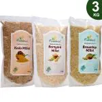 Farmbean Millets Combo 3KG Pack of 3| Natural Grains Unpolished Millets | Barnyard 1kg, BrownTop 1kg, Kodo 1kg| Low GI Rice | Nutrient Powerhouse, High Protein & More Fibre than Rice