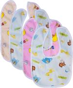 Mom's Pride Kidsify Multicolor Cotton Baby Button Bibs Apron (Pack Of 4)