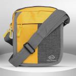NICE PURSE Men-Women Sling Bag | Stylish and Durable Crossbody Shoulder Bag | Perfect for Travel, Office, and Casual Use | Grey-Yellow
