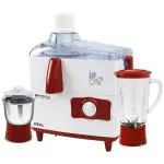 Pringle Real High Efficiency 500W Juicer Mixer Grinder With 2 Unbreakable Jars, White & Red