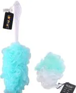 Lonekart Pp Handle, Loofah For Bathing Green (Pack of 2)