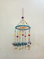 SPHINX Rajasthani Handcrafted Multicolour Wall Hanging Elephant with Bell (Height Approx. 53 cms/20.8 inches) - 1 Piece