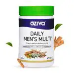 OZiva Daily Men’s Multi Tablets - 60 Veg Tablets (with 23 Multivitamins & Minerals, Ashwagandha, Akarkara & Choline) for Daily Stamina, Energy & Immunity (Daily Men's Multi, 60 Tablet)