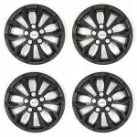 PRIGAN Kia Sonet Matte Black Wheel Cover 16 Inch for Kia Sonet (Set of 4 Pcs) (Press Fitting) Model- Vision_ Black_ 16