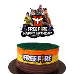 Zyozique Free Fire Cake Topper Birthday Cake Cupcake Decorations Party Supplies