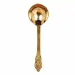 BulkySanta Brass Serving Spoons with Hand Crafted Etching Design (Size - 8.75