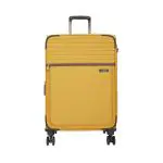 Safari Duvet TSA Lock 8 Wheels 71 Cms Medium Check-in Trolley Bag Soft Sided Polyester 360 Degree Wheeling System Luggage, Trolley Bags for Travel, Suitcase for Travel, Yellow