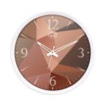 nest ART Wall Clock for Living Room, Bedroom, Home, Office, Kitchen, Round Shape Brown Designer Plastic Wall Clock for Home Decor (13 inch) White
