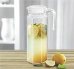1100ML Glass Water jug with Plastic Cap, for Juice Water iced Tea Pitcher Tea Carafe hot Glass Pitcher