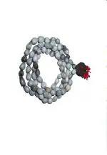 Spherulemuster Wooden Jap Mala,White (10 x 12 x 3 cm)