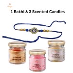 Floryn decor Candle Set (1 Rakhi, and 3 Scented Candles, Celebrate Rakhi with Scented Candles)