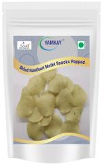 Yamkay Homemade Dried Kasuri Methi Snacks Papad/Pappad/Papadum/Appalam (Indian Dish) - 250g