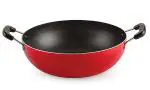 Nirlon Red Aluminium Non-Stick Kadhai 1.2 L