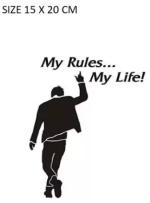 RUDRANSH Sticker & Decal for Car & Bike (Black)