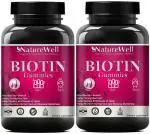 Naturewell Hair Skin And Nail - Biotin, Folic Acid Vitamins For Adults, 30 Gummies Each (Pack Of 2)