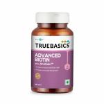 TrueBasics Advanced Biotin with Clinically Researched AnaGain, 40 mcg Biotin, Vitamin E, Sesbania, Supplement for Hair Growth, 60 Tablets
