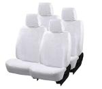 Bigzoom Towel Car Seat Cover For Hyundai Santro-(White)