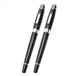 Auteur 54634 Black Metal Black Ink Ball Pen (Pack Of 2)