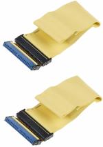 AdzMozi New 40 Pins 80 Wire PATA EIDE IDE Hard Drive DVD Ribbon Cable IDC 40 80 Conductor - Pack of 2