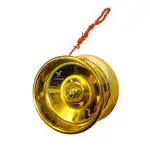 Shivsoft Fine Quality High Gloss High Speed Metal YoYo Spiner Toy with Bearing (2.5 inch) Made in India (Golden)