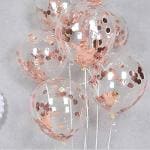 Party Anthem Rose Gold 15 Confetti Balloons 5, Pack
