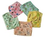 Cuteably Multicolor Washable Reusable Hosiery Cotton Baby Diapers Nappy Langot 0-6 M (Pack Of 5)
