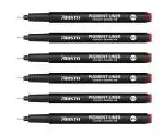 Aristo 0.5mm Pigment Liner 6 Pens, Waterproof Quick Drying Lightfast Pigmented Black Ink Pen Ideal for Technical Drawing Sketching Illustrations Outline Mandala Creative Drawing Pen