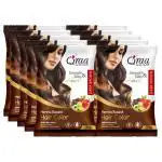 Qraa Hair Color Henna Based Powder For Hair Coloring Dark Brown 10gm each pack (Pack of 10) Herbal Mehendi