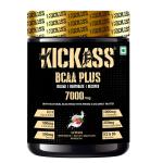 Kickass BCAA PLUS 7000 mg Litchi flavour with natural electrolytes from coconut water, BCAA Ratio 2:1:1, L- Citrulline, Taurine, Vit K2 & B6, No Banned Substances, GMO-free, Vegan 400gm