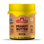 La Americana Gourmet Peanut Butter Sweetened With Jaggery with 68% Peanuts 350 Grams Pack of 1 Incomplete