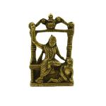Kalarambh Brass Decor Bagla Mukhi Maa Murti Idol Statue for Puja Pooja Mandir Collectible Handicraft Art - Yellow, 2.7 x 0.9 x 4.4 Inches (L x W x H)