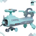 Dandles Green Chopper Swing/Wiggle Car, Kids Gift Car, Comfortable Seats with Back Rest & Toy Swing