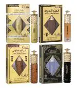 MANASIK Aseel Aseel, Ameer Al Oud Original, Ameer Al Oud Khususi And Arabian Night Aqd Floral Attar (Pack Of 4)