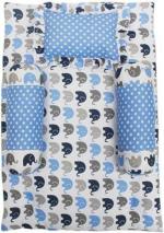 KooKyKooby Cotton Baby Bed Sized Bedding Set (Blue)
