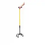 Medsor Impex Quadripod Walking Stick 4 Leg Walking Stick Old People Non-Slip Elderly Cane Hight Adjustable
