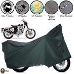 FCS Dust Proof, Water and Weather Resistance Bike Body Cover for Ducati Scrambler Cafe Racer| Material- Polyester Canvas Tarpaulin | Colour - Army Green