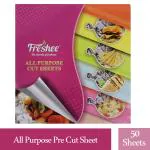 Freshee 50 Aluminium Foil Sheets for Packing Roti, Pre-Cut 220 x 250mm Food Wrapping Foil Paper