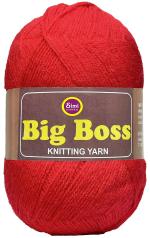 Simi Enterprise Candy Red Wool Bigboss Wool, Ball Hand Knitting Wool, Art Craft Soft Fingering Crochet Hook Yarn, Needle Knitting Yarn Thread Dyed-Pd Art-Acb, 400 G