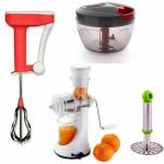 ODD M EVEN Quick Handy Chopper, Blender, Masher and Juicer Kitchen Tool Set